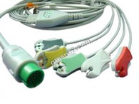 Bruk med Spacelab One Piece EKG-kabel med ledninger, 5-leder, IEC, Grabber, Round 17PIN