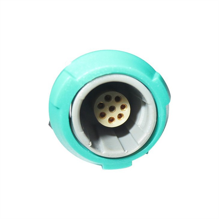 Medical Connector 1P Two Keying PKG 2 3 5 6 7 8pin 60 Degree Push-Pull Circular Fixed Socket