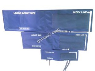 Barn, voksen, store voksen blå holdbar dobbelt enkeltrør NIBP mansjett uten Gasbag