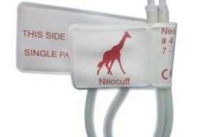 Neonate # 4 Disposable Cuff, 7.0-13cm Arm Omkrets, Hvit Med Rød, Dobbel Tube