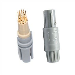 Plastic Connector PAG 2-10pin 14pin 1P Two Keying 80 Degree Push-Pull Circular Straight Plug With Backnut